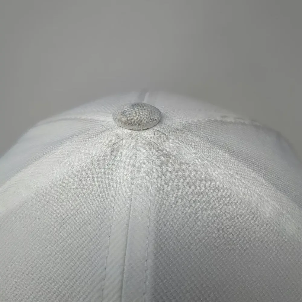 Adidas Baseball Cap White One Size Embroidered Logo Strapback Performance Hat